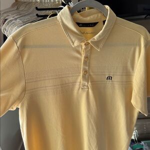 Travis Mathew Light Yellow Polo Shirt